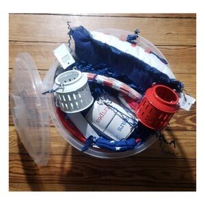 4th of July Party Basket BBQ Picnic Gift Set w/ Decor, Serveware & More!